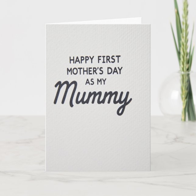 Första Mors Dag Mamma Kort (Framsida)