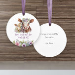 Första Mors dag Me och Moo Cute Mamma Baby Cow Julgransprydnad Keramik<br><div class="desc">Den första ornamenterade keepsaken i Mors dag som lyder "Lycklig 1:a Mors dag till mig och Moo". Roligt spelar på ord och perfekt för en ny mamma från baby eller ett ungt barn. Du kan redigera hela texten och lägga till ett personlig på baksidan om du vill, så att du...</div>
