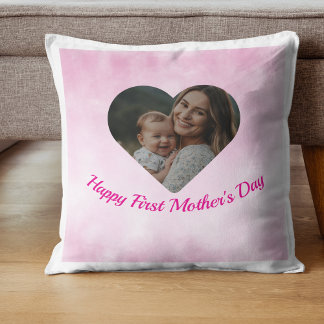 Första Mors dag New mammaThrow Pillow Kudde