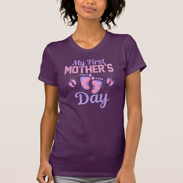 Första Mors dag Novelty-gåva till New mamma T Shirt (Framsida)
