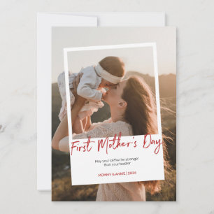 Första Mors dag Polaroid-foto Julkort