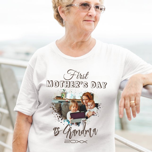 Första Mors dag som morma Heart-foto T Shirt (Skapare uppladdad)