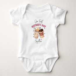 Första mors dag tillsammans / Rosa matchande outfi T Shirt
