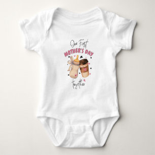 Första mors dag tillsammans / Rosa matchande outfi T Shirt