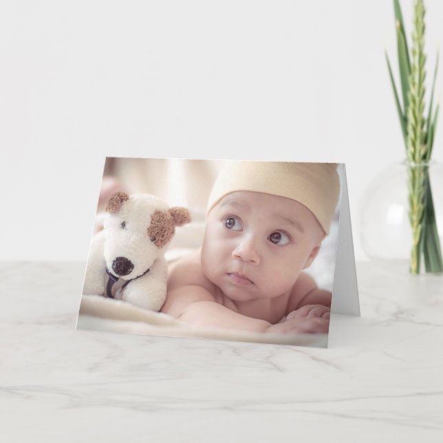 Första Mors Dagen Foto Från Bebis  Kort (Framsida)