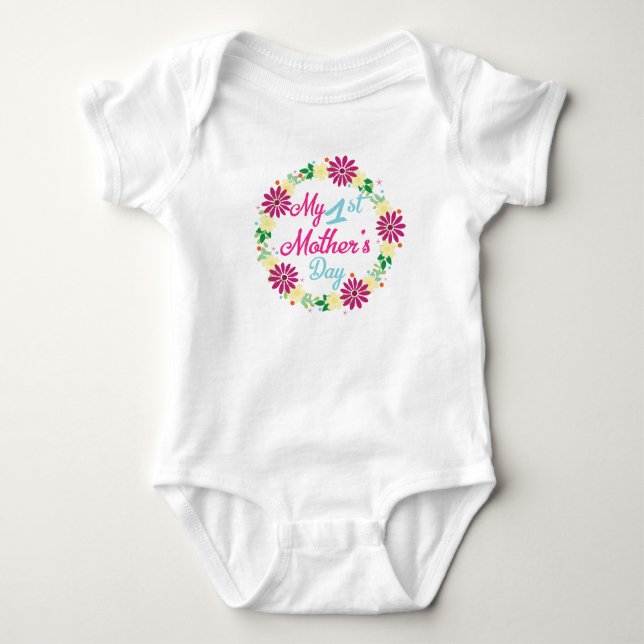 Första mors dagJumpsuit T Shirt (Framsida)