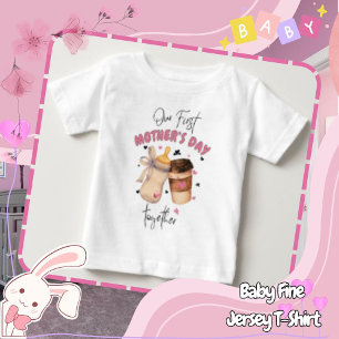 Första mors dagskläd 2026/Rosa matchande outfit T Shirt