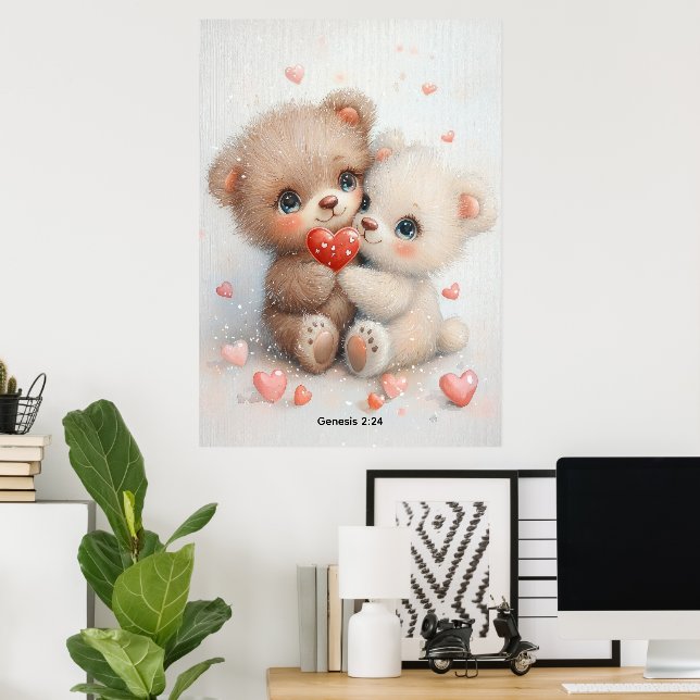 Första Mosebok 2:24 Poster (Hemmakontoret)