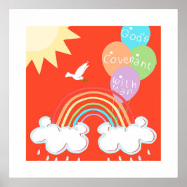 Första Mosebok 9 Guds förbund med människan regnbå Poster