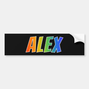 Första Namn, "ALEX": Roligtens regnbågsfärgning Bildekal