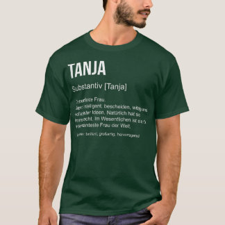 Första Namn Definition Funny Namn Gift Tanja T Shirt
