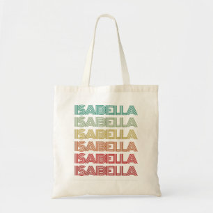 Första Namn ISABELLA Girl Retro Personlig Groovy Tygkasse