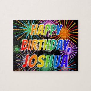 Första Namn, "JOSHUA", Roligten "GRATTIS PÅ FÖD Pussel