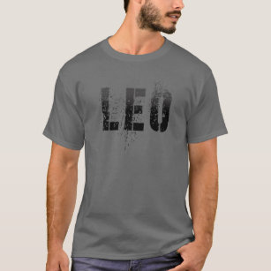 Första Namn LEO Boy Militär Personlig Birthday T Shirt