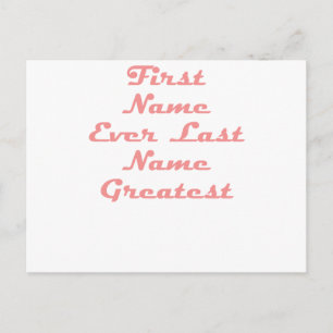 Första Namn någonsin efternamn Underbarare Vykort