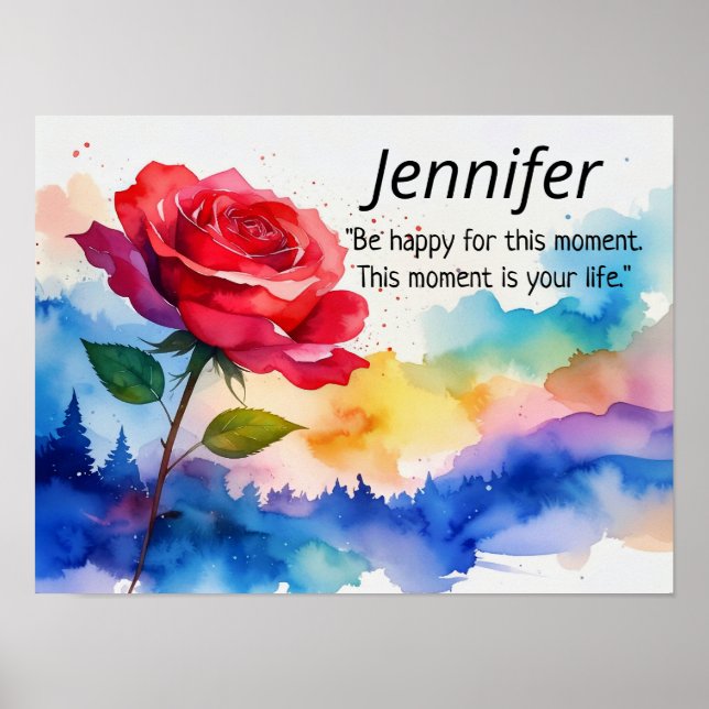 FÖRSTA NAMN _ PERSONALIZE JENNIFER FÖRste namn Poster (Framsidan)