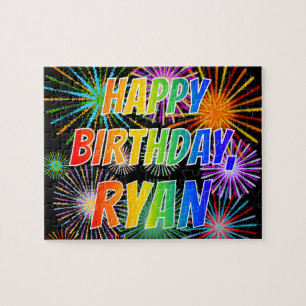 Första Namn, "RYAN", Roligten "GRATTIS PÅ FÖDEL Pussel