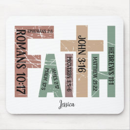 Första Namn | Typografi av färgstarka bibelverser Musmatta