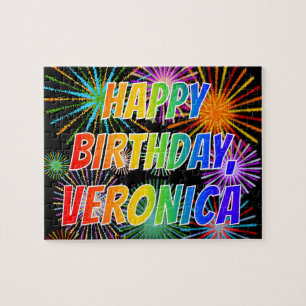 Första Namn, "VERONICA", Roligten "GRATTIS PÅ F Pussel