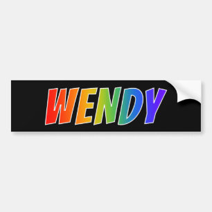 Första Namn, "WENDY": Roligtens regnbågsfärgning Bildekal