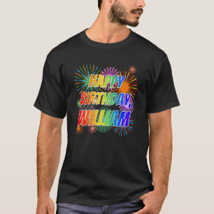 Första Namn, "WILLIAM", Roligten "GRATTIS PÅ FÖDEL T Shirt
