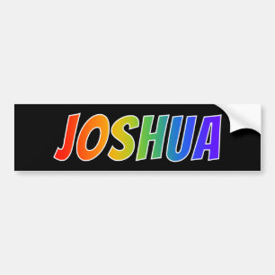 Första Namnen "JOSHUA": Roligtens regnbågsfärg Bildekal