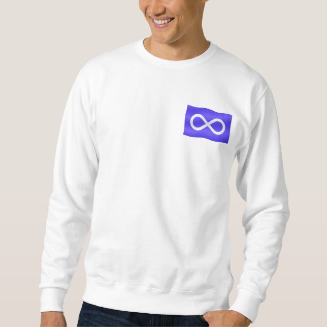 Första Nation Shirt Metis Flagga Sweatshirt Metis  (Framsida)