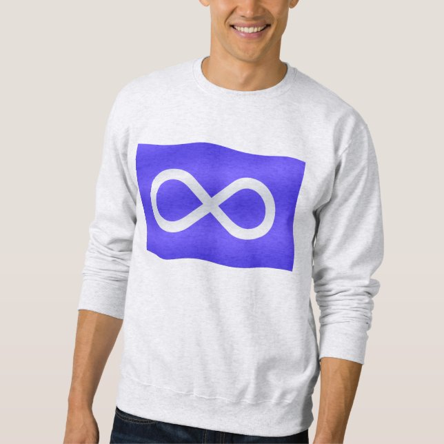 Första Nation Shirt Metis Flagga Sweatshirt Metis  (Framsida)