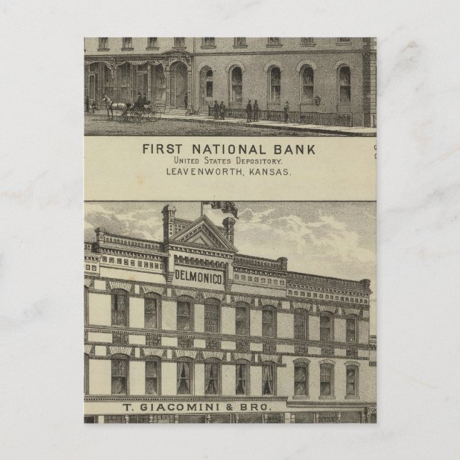 Första nationalbanken vykort (Framsida)