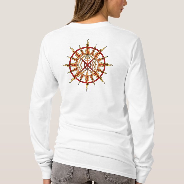 Första nationen Hoodie Women's Andlig Tribal Shirt T-shirt (Baksida)