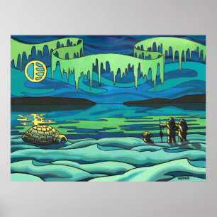 Första nationens målningstryck Inuit-kärlekstryck  Poster