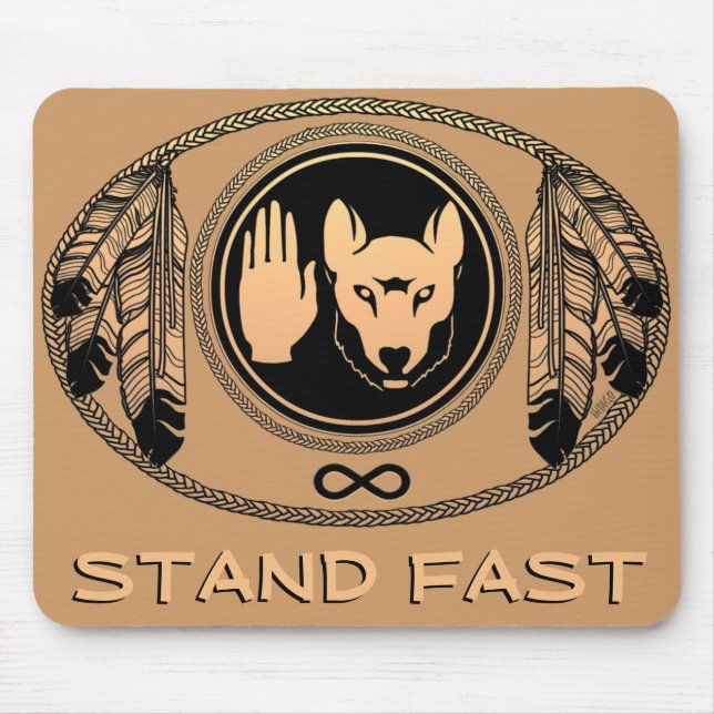 Första nationens Varg ger Native Art Mousepad Musmatta (Framsidan)