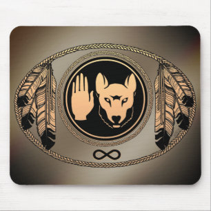 Första nationens Varg ger Native Art Mousepad Musmatta