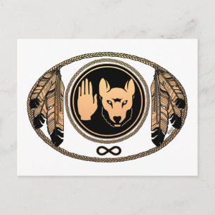 Första nationscertifikat Varg Native Art Cards Met Vykort