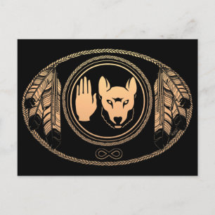 Första nationscertifikat Varg Native Art Cards Met Vykort