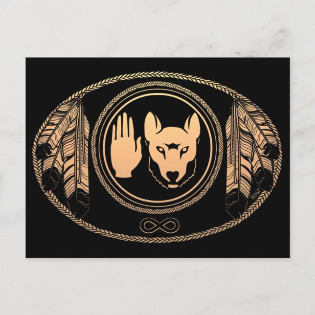 Första nationscertifikat Varg Native Art Cards Met Vykort (Framsida)