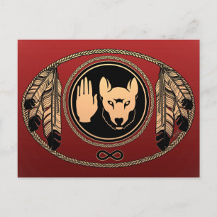 Första nationscertifikat Varg Native Art Cards Met Vykort