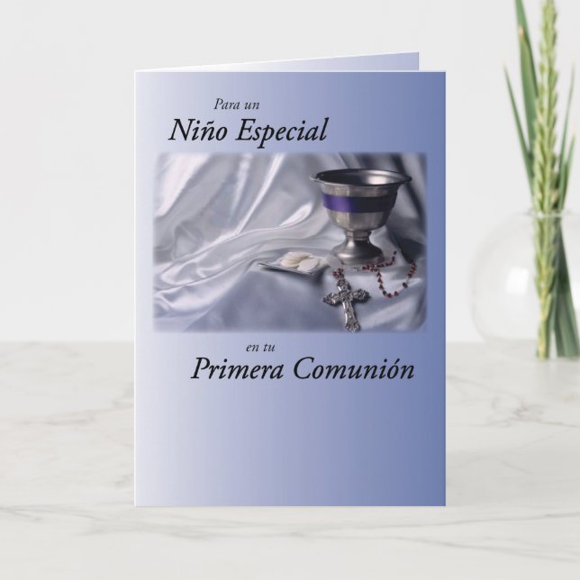 Första nattvard för pojke i spanjor kort (Framsida)