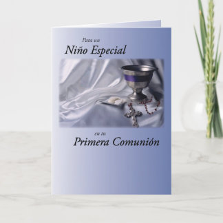 Första nattvard för pojke i spanjor kort