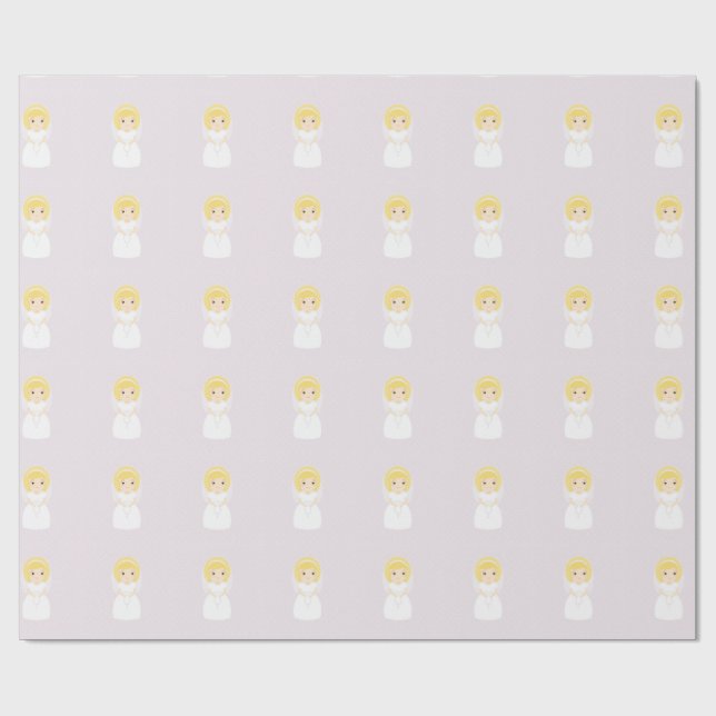 Första nattvardblondinflicka presentpapper (Platt)