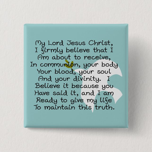 Första nattvarddaggåvor knapp (Framsida)