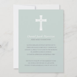 Första nattvardsgång för blåttpojkar inbjudningar