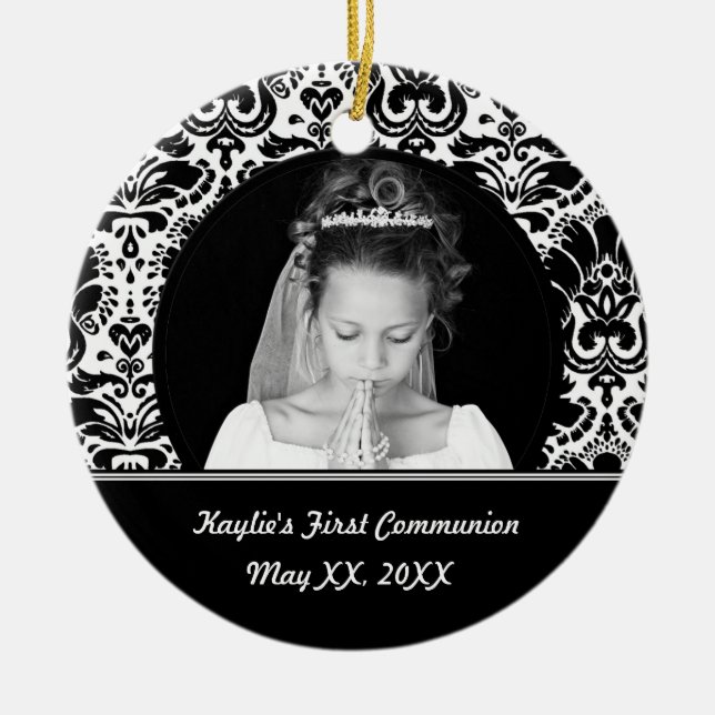 Första nattvardsgångprydnad julgransprydnad keramik (Framsidan)