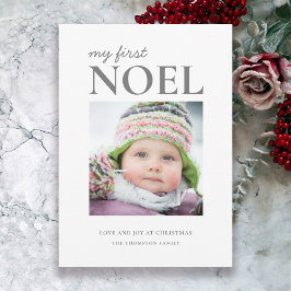 Första Noel Baby Photo Första jul Julkort