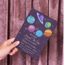 Första omgången runt Sol 1:a födelsedag Inbjudan