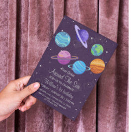 Första omgången runt Sol 1:a födelsedag Inbjudan