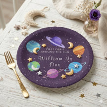 Första omgången runt Sol 1:a födelsedag Tallrikar