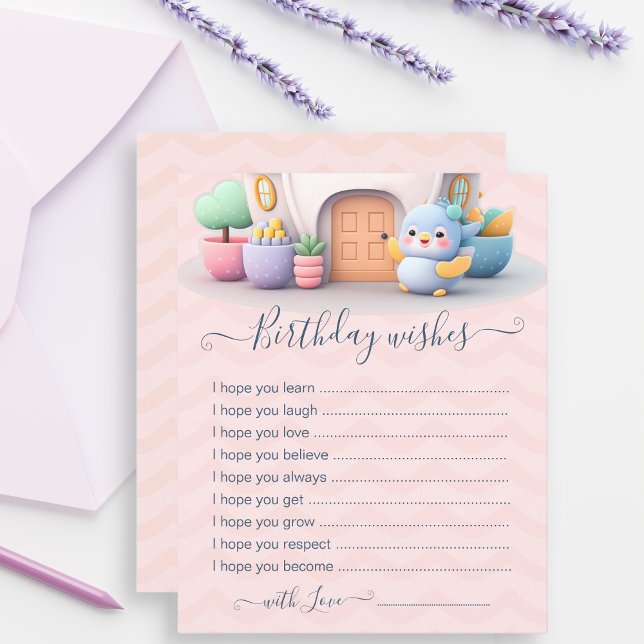 Första önskekortet för Flicka (Skapare uppladdad)