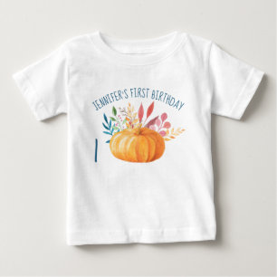 Första Orangen på födelsedagen Pumpkin Illustratio T Shirt
