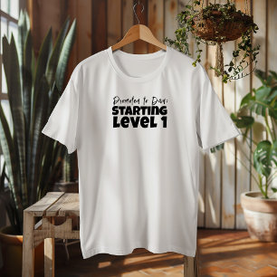 Första pappa-dagen svart brev humor t shirt